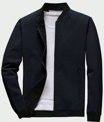 Eyebogler Polyester Men's Quilted & Bomber Jacket - Navy Blue ( Pack of 1 )