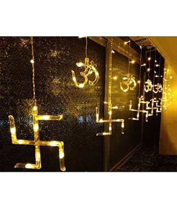 MIRADH Yellow 3Mtr Curtain String Light ( Pack of 1 )