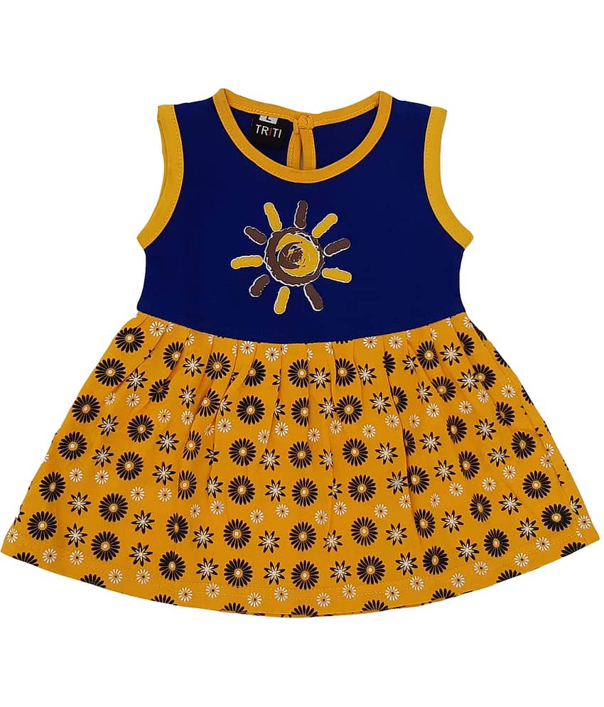 TRITI Pack of 1 Baby Girls 100% Cotton Frocks ( White )