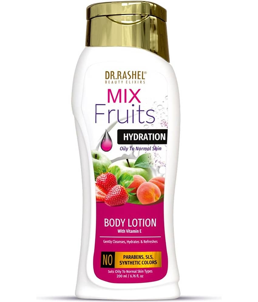 DR.RASHEL Mix Fruits Body Lotion soothes and Nourishes all types of skin (200 ml ,Pack of 1)