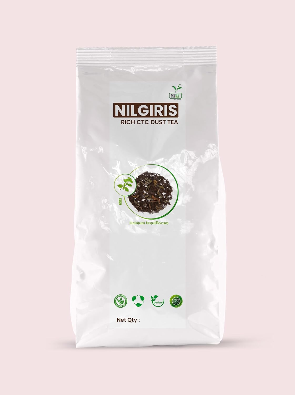 Two Dust One Bud Nilgris Rich CTC Dust Tea - Tulsi 250 Gms