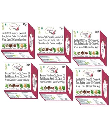 KOZIAN Freshness Enriched With Neem & Tulsi Oil Bathing Bar for All Skin Type ( Pack of 6 )
