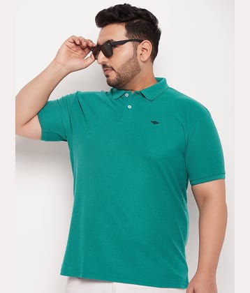 GET GOLF Pack of 1 Cotton Blend Regular Fit Solid Half Sleeves Men's Polo T Shirt ( Green )