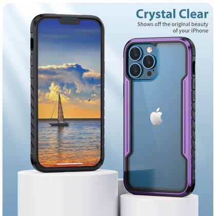 iPhone 14 Pro / Max Case - Deep Purple Defence Shield Metal Cover | Military Grade Protection-iPhone 14 Pro Max