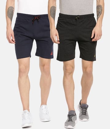 Ardeur - Multi Cotton Blend Men's Shorts ( Pack of 2 )