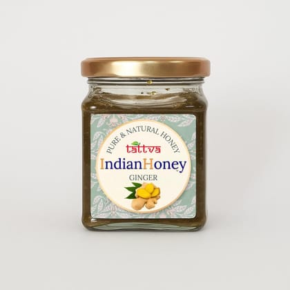 IndianHoney Ginger & Tulsi Lemon Ginger Infused Honey Combo Pack (230gm & 230gm)