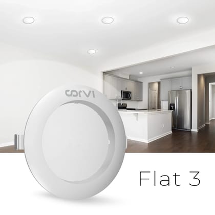 CORVI LED Flat3 6W Round Ceiling Light | Dimmable & Backlit | Easy White 4000K | Slim Driverless LED Panel with Junction Box | Ideal for False Ceilings & Home Use (Pack of 4)