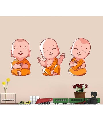 Asmi Collection Cute Baby Buddha Wall Sticker ( 50 x 100 cms )
