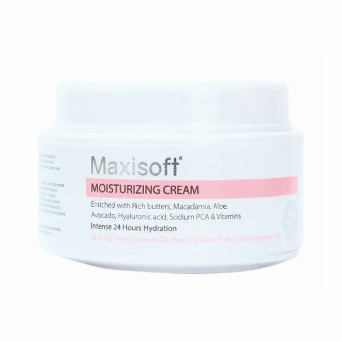 Maxisoft Moisturizing Cream Enriched With Hyaluronic Acid And Niacinamide - Alcohol-Free, Paraben-Free, Mineral Oil-Free, Formaldehyde-Free, 50 gm