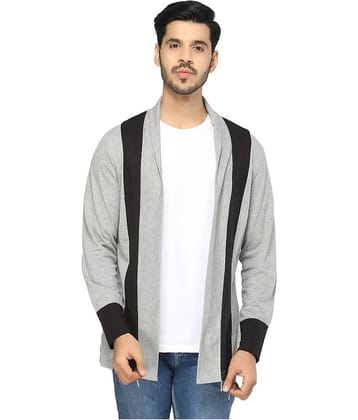 Glito - Grey Cotton Blend Men's Cardigan Sweater ( Pack of 1 )