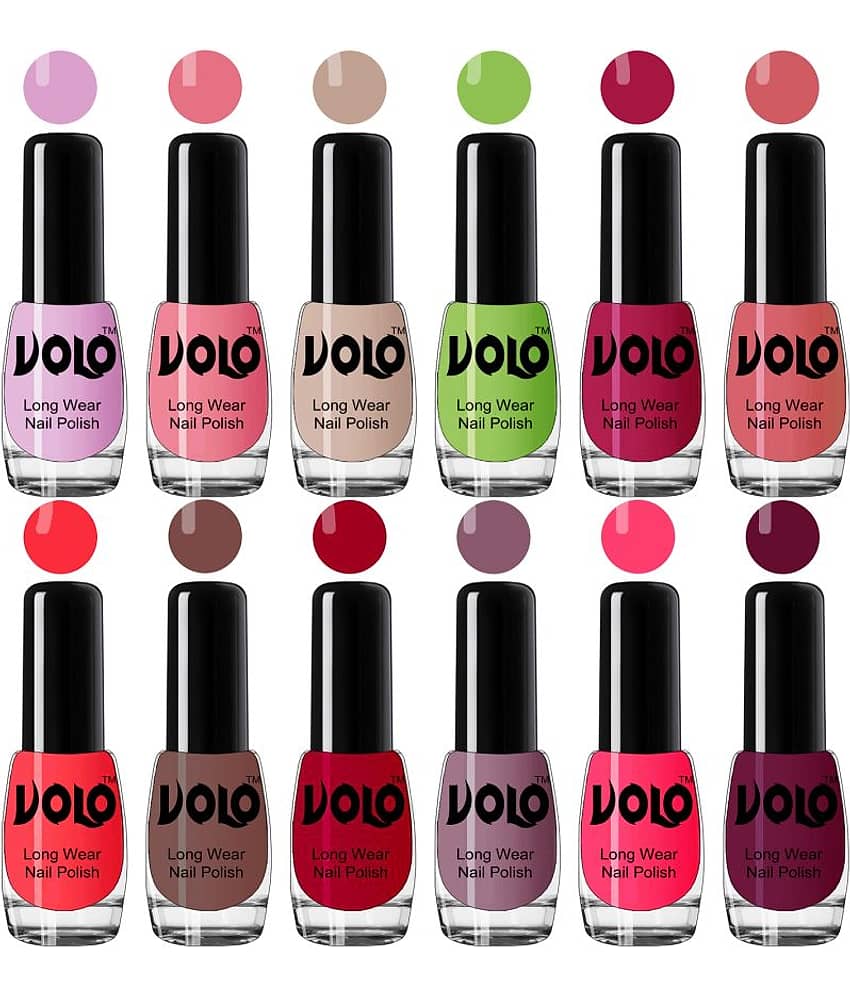 VOLO True Wear High Gloss Impresso Nail Polish Sets of 12  Multi Glossy 60 mL