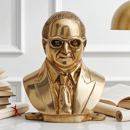 Brass Showpiece Ambedker Face - Antique Decorative Showpiece, Height : 5 Inch (BSMAS534 B)
