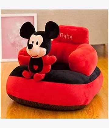 N B Home Kids Sofa Seat Velvet Cloth Stuff Filled with Soft Fiber for 0-2 Year Baby Seat Chair…