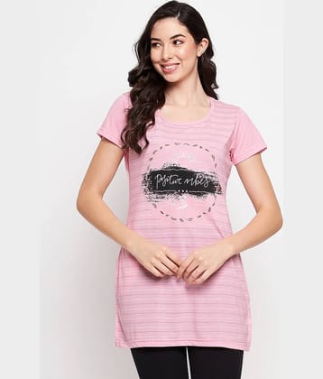 VERO AMORE Women Cotton Blend Printed Regular Fit Round Neck T-Shirt ( Red )