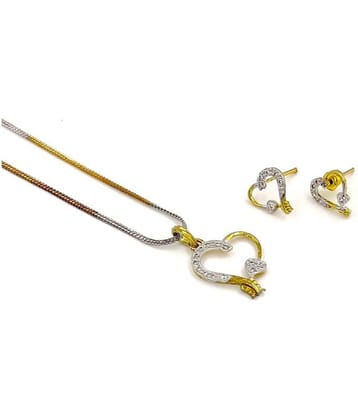 Darshini Designs - Silver Pendant set ( Pack of 1 )
