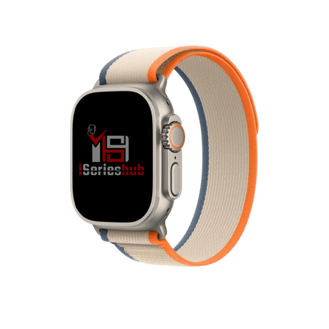 Premium Trail Loop Strap By iSerieshub Compatible For iWatch-44-45-46-49MM / Orange Biege