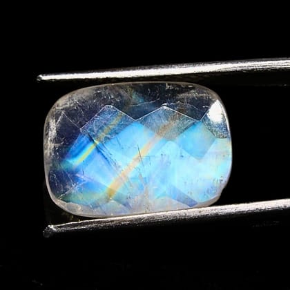 4.9Ct Natural Rainbow MOONSTONE Cushion Cut Gemstone