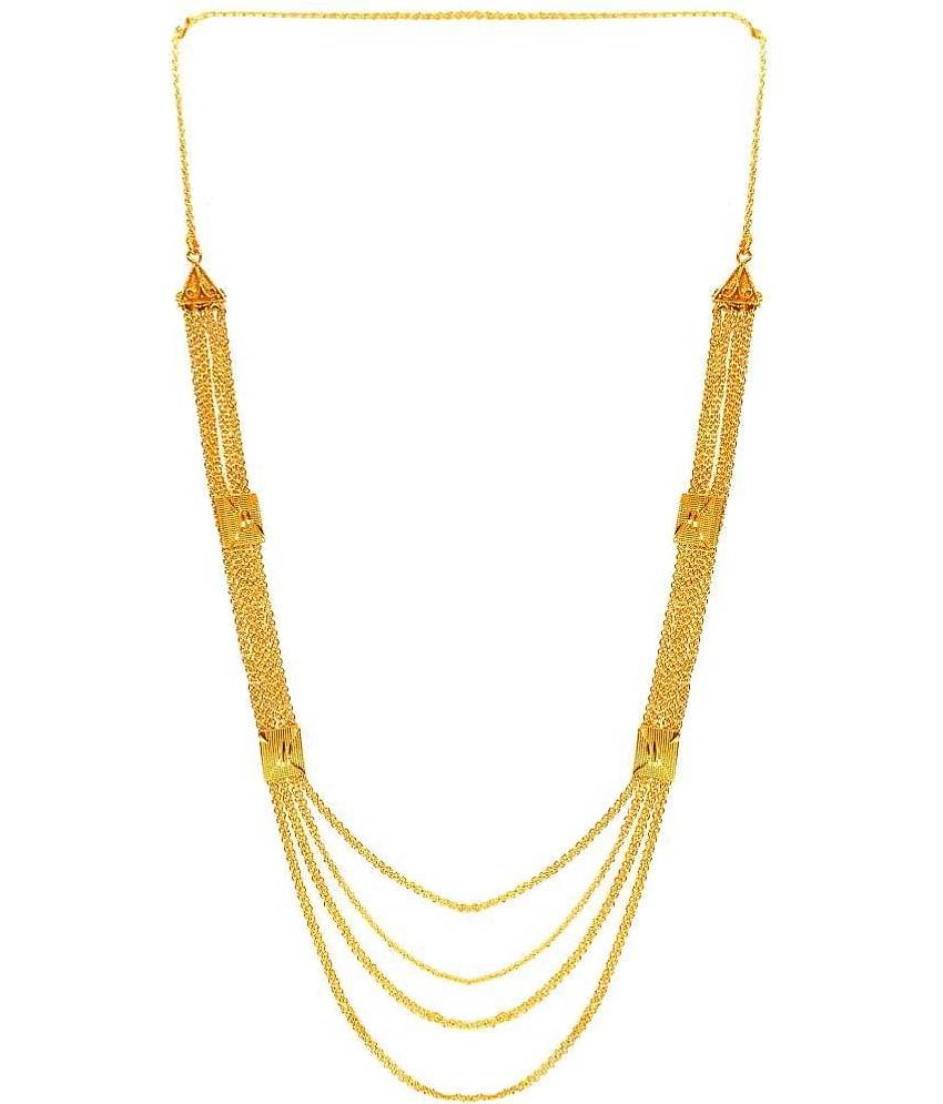 JIPPA - Golden Metal Necklace ( Pack of 1 )