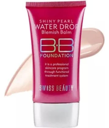 Swiss Beauty Cream Foundation Shiny Pearl Water Drop Blemish Balm SPF 15 g