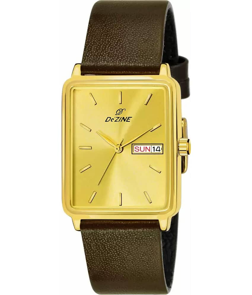 Dezine Brown Leather Analog Men's Watch