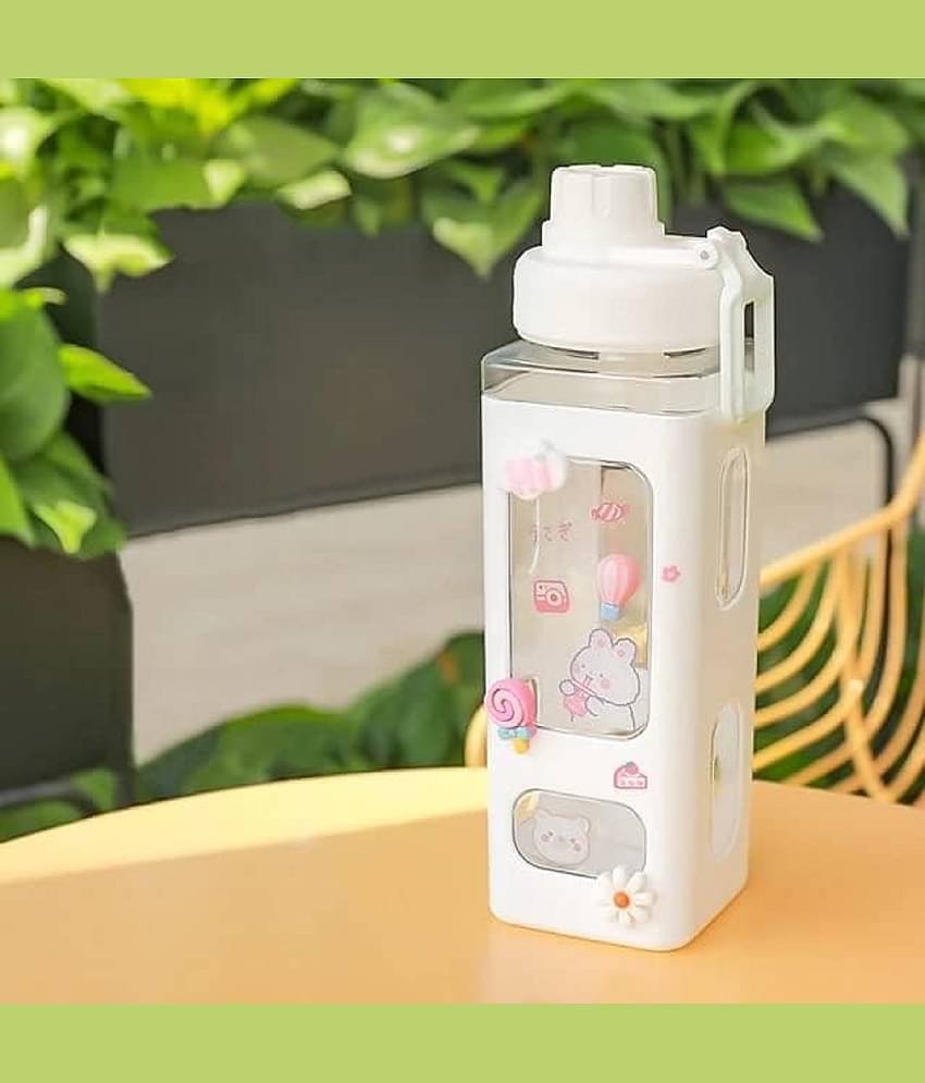 Flyhomes Multicolour Polypropylene Water Bottle 600 mL ( Set of 1 )