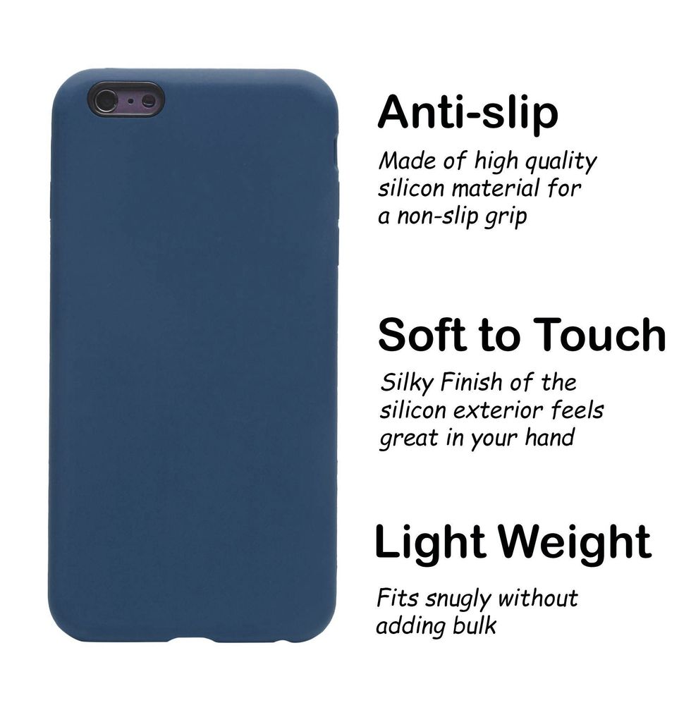 LIRAMARK Liquid Silicone Soft Back Cover Case for Apple iPhone 6 / 6S