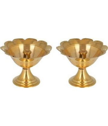 Heaven Decor Brass Table Diya - Pack of 2