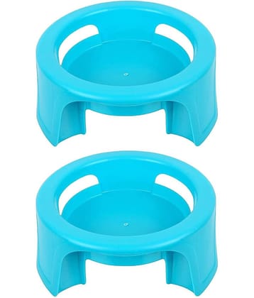 FIT4CHEF Turquoise Polypropylene Matka Stand ( Pack of 2 )