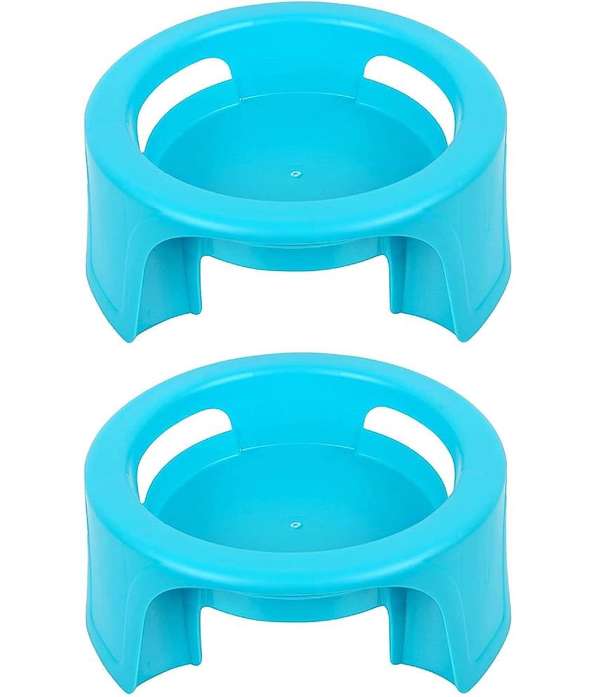 FIT4CHEF Turquoise Polypropylene Matka Stand ( Pack of 2 )