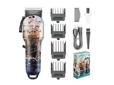VGR V-690 Professional Hair Clipper Trimmer 150 min Runtime 8 Length Settings (Multicolor)
