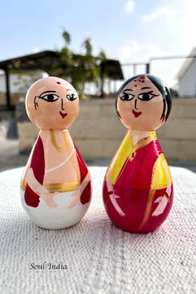 Handcrafted GI TAGGED Etikoppaka Village Pandit Couple