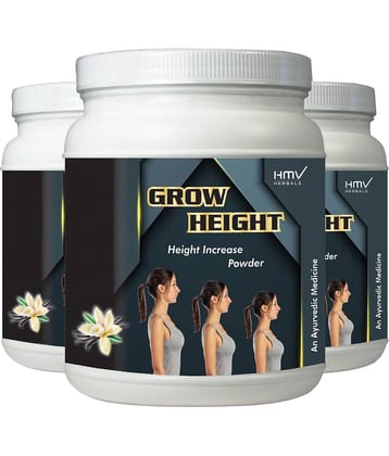 Hmv Herbals Grow Height Herbal Height Growth Vanilla Powder 300 Gm Pack of 3