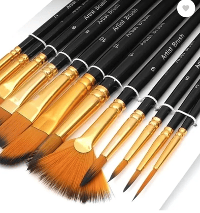 Orld HIGH QUALITY Artists, Painting Brushes Set of 12**