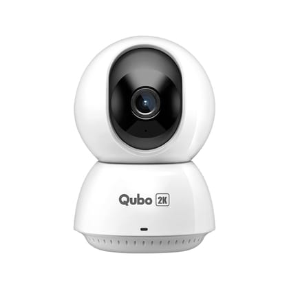Qubo Smart 360 Ultra 2K 4MP (HCP04) 1440p WiFi CCTV Security Camera for Home from Hero Group, Mobile App, Two-Way Talk, Night Vision, Cloud & SD Card Recording, Alexa & OK Google