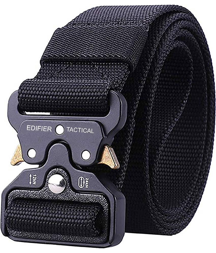Edifier - Black Nylon Men's Casual Belt ( Pack of 1 )