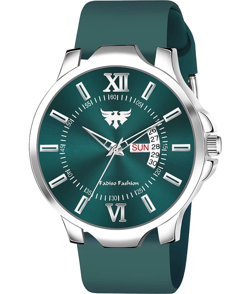 Fadiso Fashion Green Silicon Analog Men's Watch