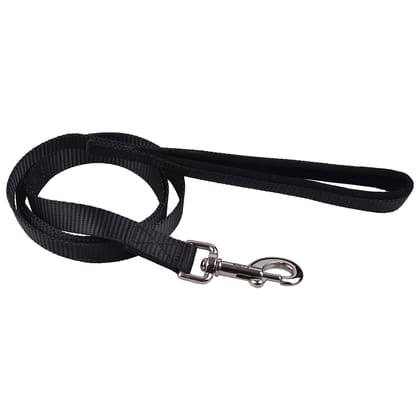 Petz Pure Nylon Padded Leash 1.25 inch Black 25mm