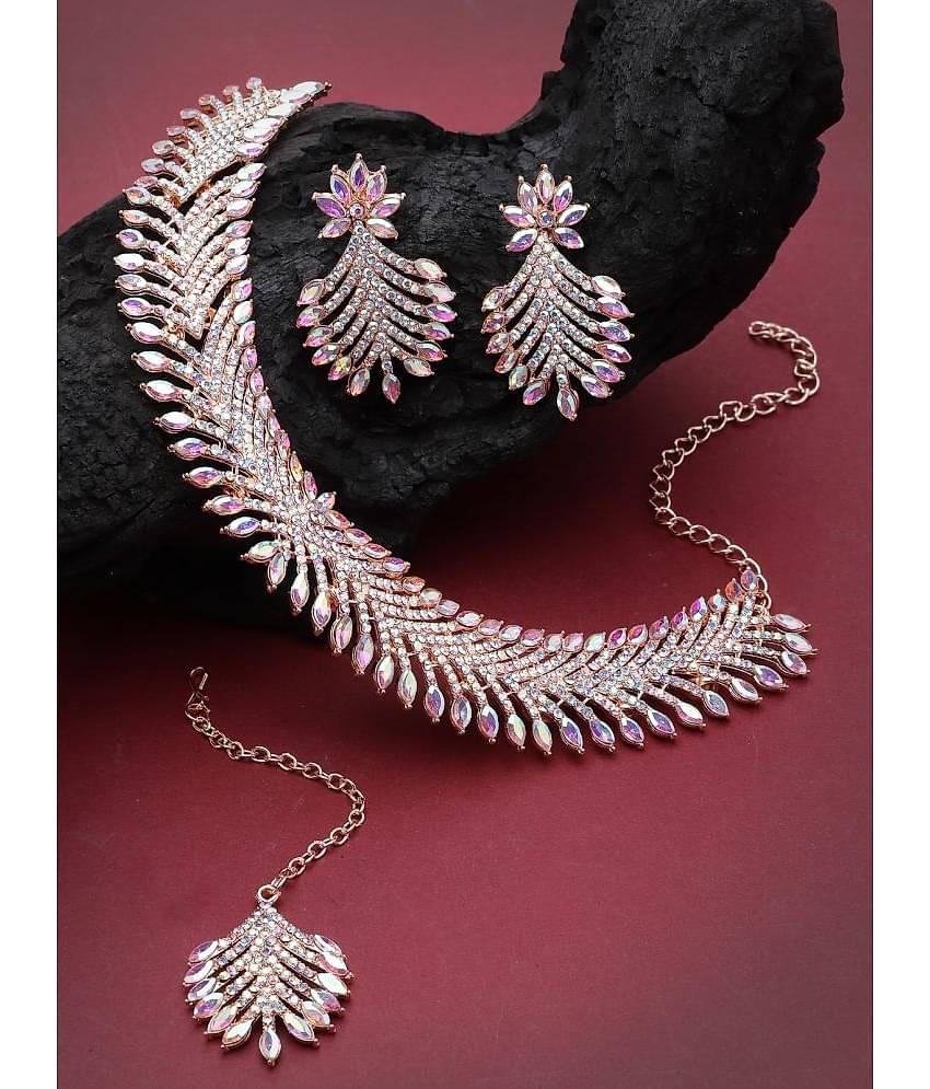 Sukkhi Rose Gold Alloy Necklace Set ( Pack of 1 )