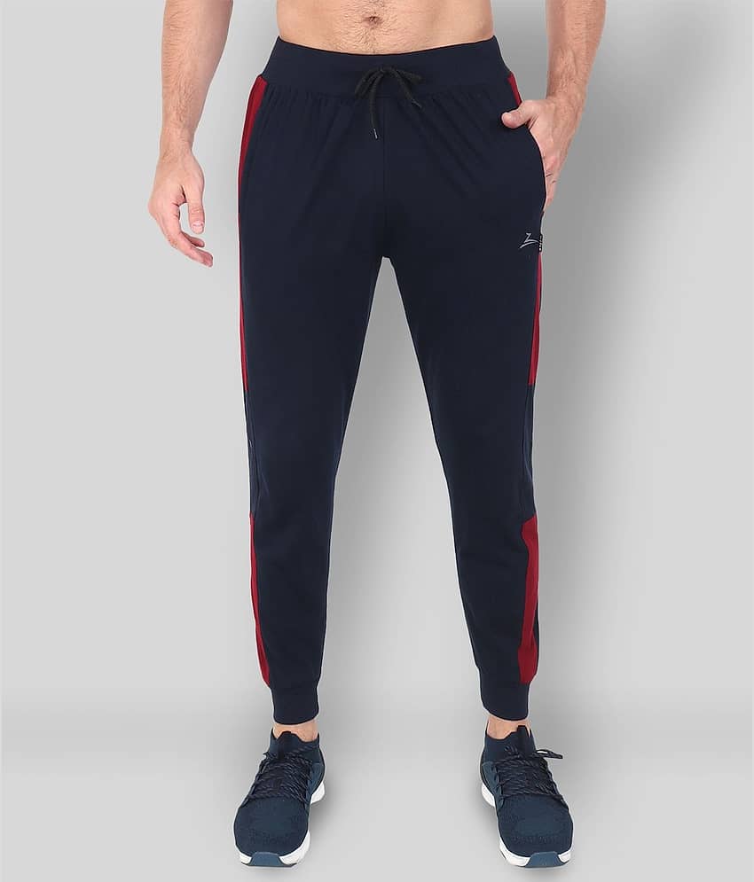 Zeffit - Navy Blue Cotton Blend Men's Trackpants ( Pack of 1 )