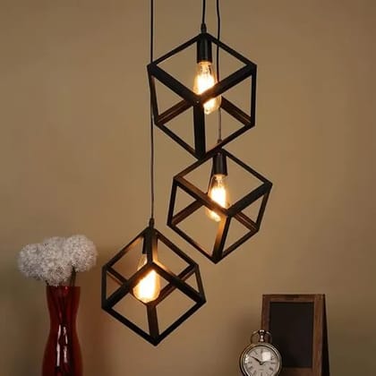 ELIANTE Metal Hanging Light Black for Home/Office/Hotel | 3 Years Warranty | Free - LED LAMP