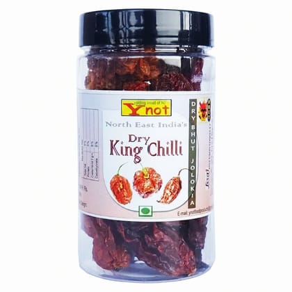 Y Not North East India's Dry King Chilli (Bhut Jolokia) - 50 gm - One plastic jar