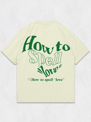 Love Deeply Oversized T-Shirt-Half White / M