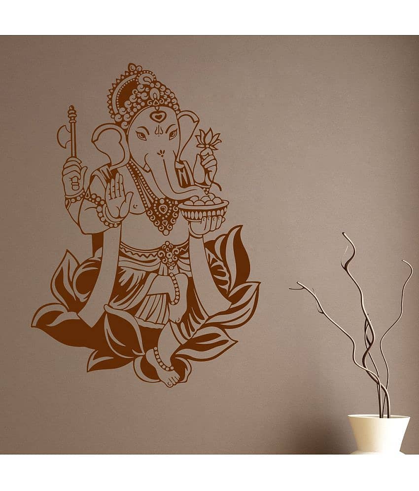 Decor Villa Oh My Friend Ganesha PVC Wall Stickers