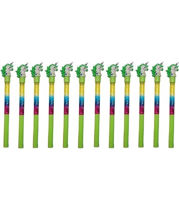 JELLIFY U_n_i_c_o_r_n Ballpoint Glitter Pen Blue Ink Birthday Gift Stationery Set Pack of 12, Multicolor