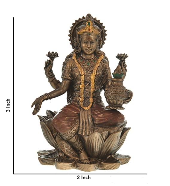 Patwari Arts Bronze Laxmi Maa Statue for Home Temple Decoration, Laxmi Ji Murti, Goddess of Money, Fortune and Wealth