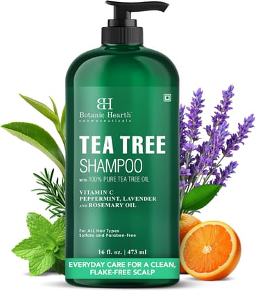 Botanic Hearth Tea Tree Shampoo, Vitamin C, Peppermint, Lavender and Rosemary Oil, Fights Dandruff and Dry Scalp, 16 fl oz Botanic Hearth Tea Tree Shampoo, Vitamin C, Peppermint, Lavender and Rosemary Oil, Fights Dandruff and Dry Scalp, 16 fl oz - White Botanic Hearth Tea Tree Shampoo, Vitamin C, Peppermint, Lavender and Rosemary Oil, Fights Dandruff and Dry Scalp, 16 fl oz Botanic Hearth Tea Tree Shampoo, Vitamin C, Peppermint, Lavender and Rosemary Oil, Fights Dandruff and Dry Scalp, 16 fl oz - White
