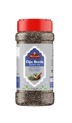 MOTABA Raw Chia Seeds For Weight Loss, Healthy Heart & Cholestrol Control, 100 gm