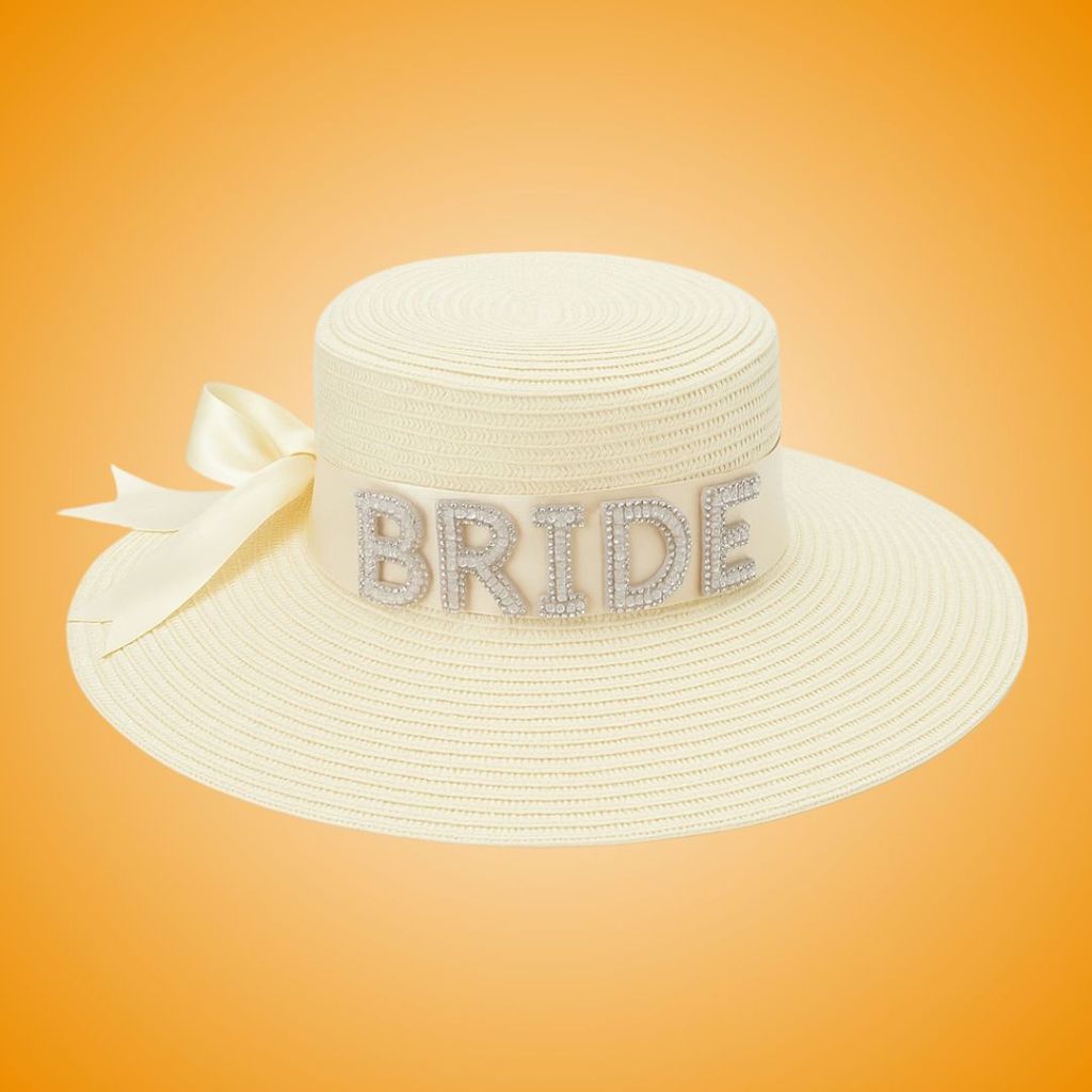 Beach Hat for Bride w/ Rhinestones for Bachelorette Party/ Beach Party - 1PC - Party and Festive Needs | Buy online on ZillyBuy