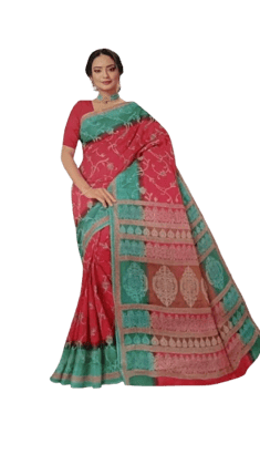 Elegant Red Cotton Saree
