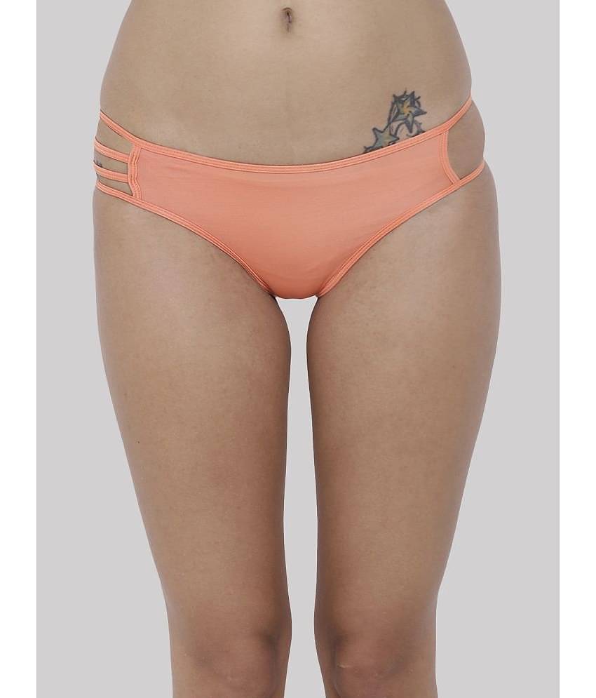 BASIICS By La Intimo Polyester Solid Women's Hipster ( Peach ) BCPBK03